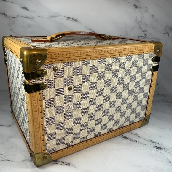 Louis Vuitton Damier Azure Trunk Boite Flacons Beauty Case Monogram Train Trunk - Picture 5 of 15